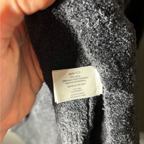 Barefoot Dreams CozyChic Lite Circle Cardi in Black Womens Size Small - Picture 4 of 5